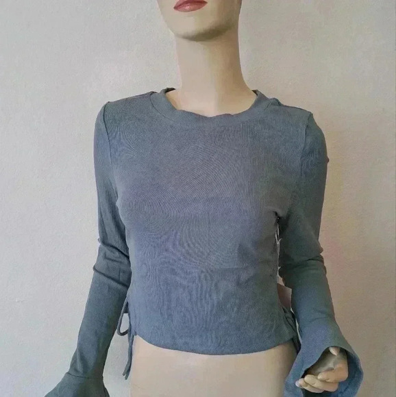 TEE RIBBED CROP - Picture 1 of 7